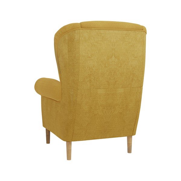 Geltonos spalvos krėslas su atlošu Swan – Ropez-image-2