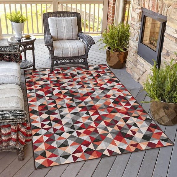 Skalbiamas kilimas raudonos spalvos/pilkos spalvos 160x230 cm Ignite – Mila Home-image-2