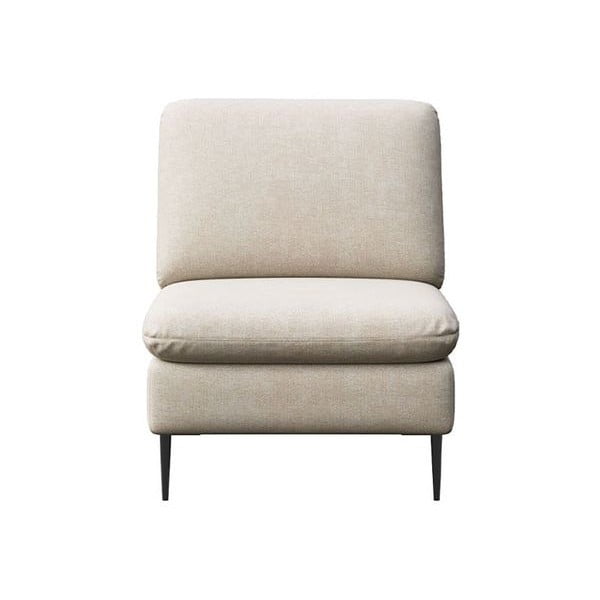 Smėlio spalvos iš šenilinio audinio krėslas Belle – Rodier