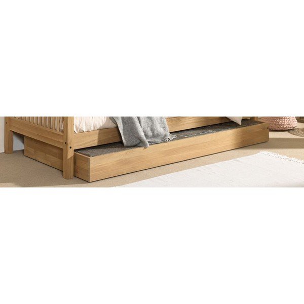 Natūralios spalvos vaikiška lovos daiktadėžė 90x200 cm Forrest – Vipack-image-1