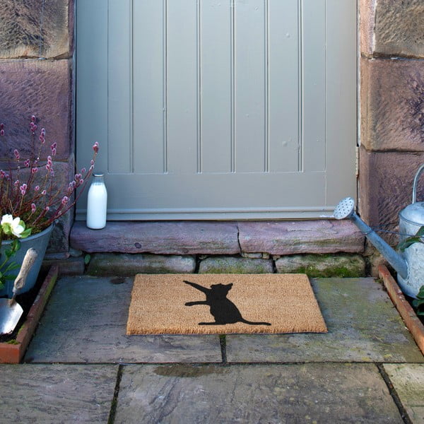 Iš kokoso pluošto grindų kilimėlis 40x60 cm Cat – Artsy Doormats-image-4