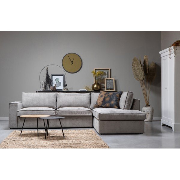 Žalia pilka kampinė sofa WOOOD Thomas, dešinysis kampas-image-1