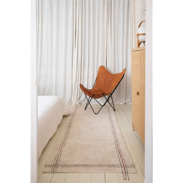 Skalbiamas/rankų darbo iš medvilnės kilimas kreminės spalvos 80x230 cm Cuisine Natural – Lorena Canals-image-4