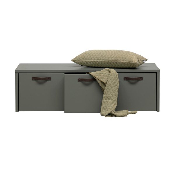 Vaikiška komoda iš pušies masyvo žalios spalvos/pilkos spalvos 120x36 cm Stage – vtwonen-image-4