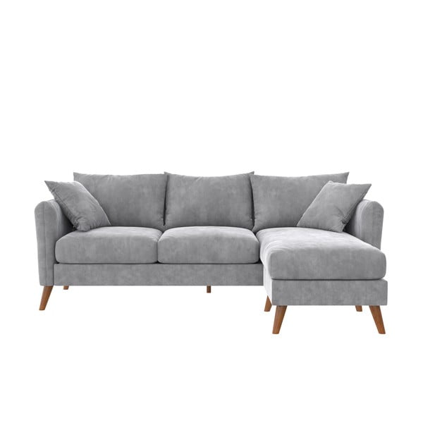 Šviesiai pilka kampinė sofa Magnolia - Novogratz