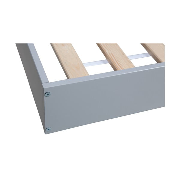 Pilka viengulė lova iš pušies medienos WOOOD Connect, 90 x 200 cm-image-4