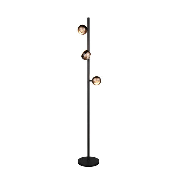 Juodos spalvos/bronzinės spalvos pastatomas šviestuvas LED (aukštis 150 cm) Orbit – Trio Select-image-1