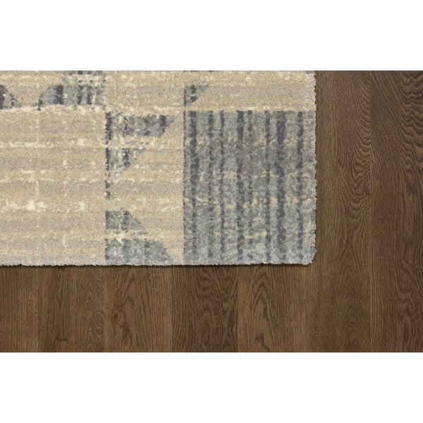 Iš vilnos kilimas smėlio spalvos 133x190 cm Frotage beige – Agnella-image-3