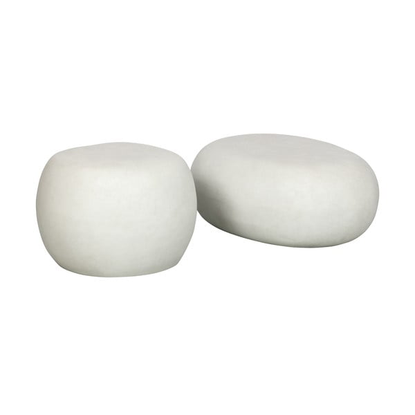 Apvalios formos kavos staliukas baltos spalvos ø 50 cm Pebble – vtwonen-image-2