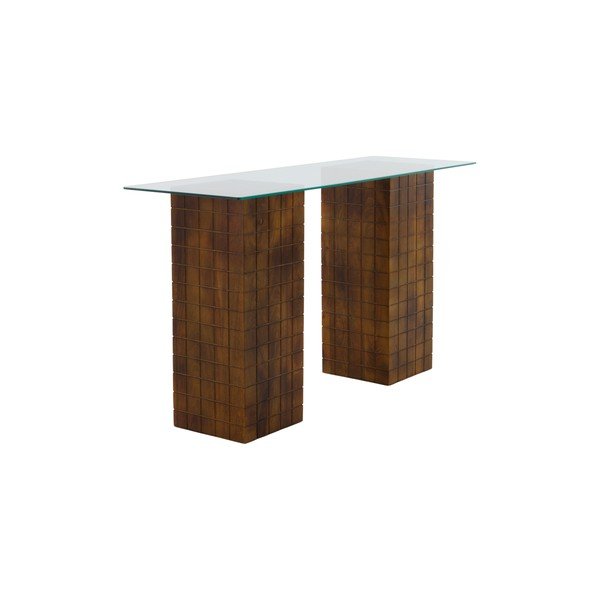 Iš mango masyvo rašomasis stalas 48x140 cm Damen – Jotex