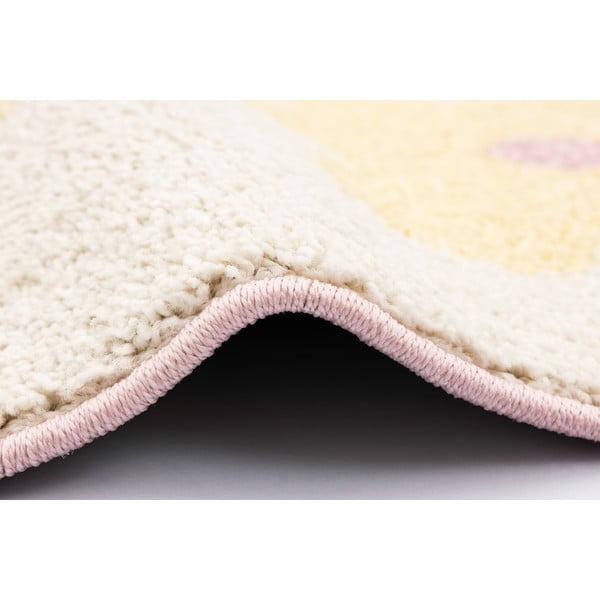 Geltonos spalvos/dramblio kaulo spalvos vaikiškas kilimas 80x150 cm Dazzy Vanilla – FD-image-2