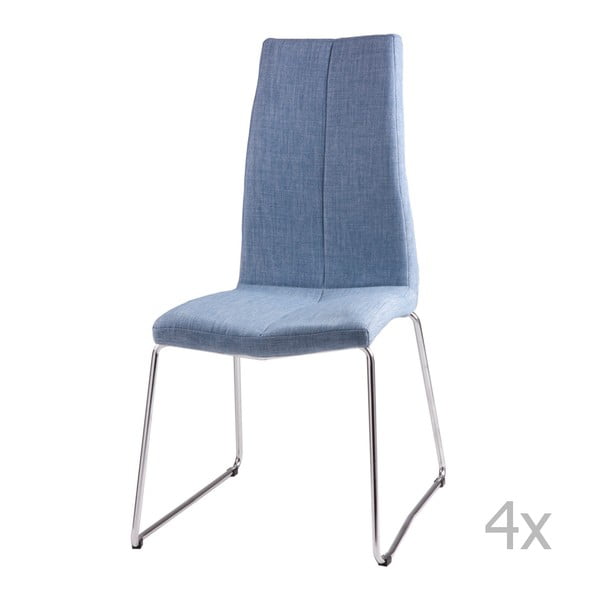 4 šviesiai mėlynų valgomojo kėdžių rinkinys "sømcasa Aora