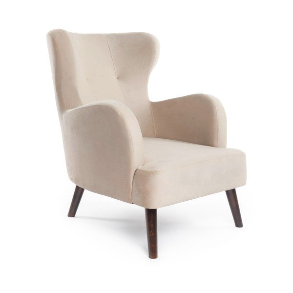 Iš velveto krėslas smėlio spalvos su atlošu Noemye – Bonami Selection