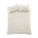 Dvigulė/itin ilga patalynė kreminės spalvos iš boucle 230x220 cm Cosy Checkerboard – Catherine Lansfield