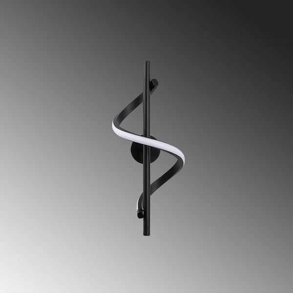 Juodos spalvos sieninė lempa LED Likma – Opviq lights-image-1