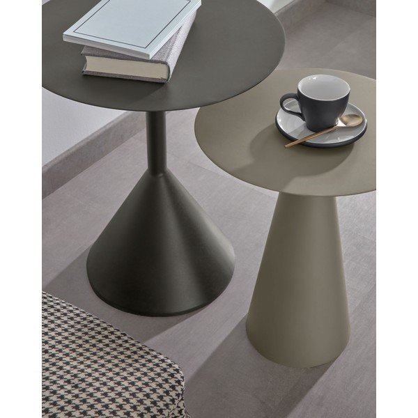 Iš metalo apvalios formos šoninis stalas ø 40 cm Shirel – Kave Home-image-3