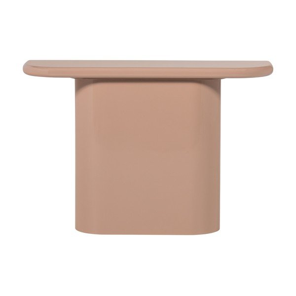 Šviesiai rožinės spalvos blizgus konsolinis staliukas 30x120 cm Nocta – WOOOD-image-3