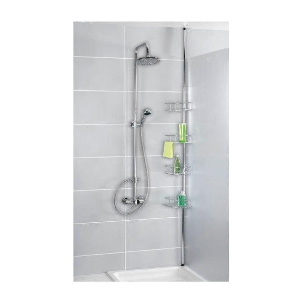 Kampinė vonios lentyna iš nerūdijnačio plieno blizgios sidabrinės spalvos Dolcedo – Wenko-image-2