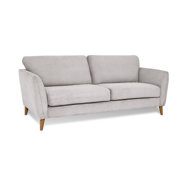 Iš kordinio velveto sofa šviesiai pilkos spalvos 206 cm Paris – Scandic-image-2
