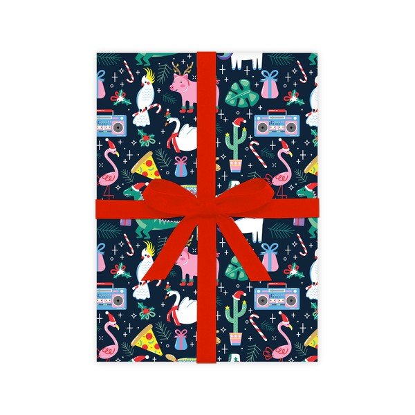 5 lapai dovanų vyniojimo popieriaus eleanor stuart Crazy Christmas, 50 x 70 cm-image-2