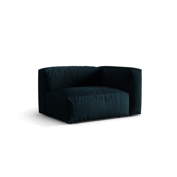 Tamsiai mėlynos spalvos iš velveto modulinė sofos dalis (su dešiniuoju kampu) Martina – Micadoni -image-2