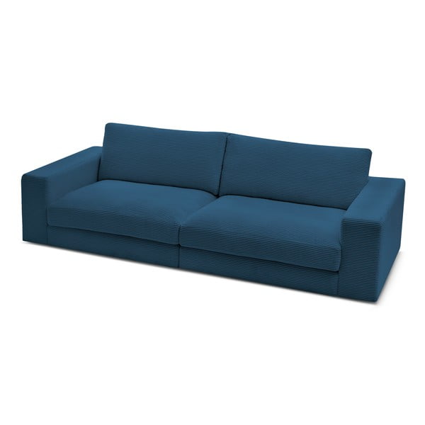 Tamsiai mėlynos spalvos iš kordinio velveto sofa 274 cm Leonard – Bobochic Paris-image-4