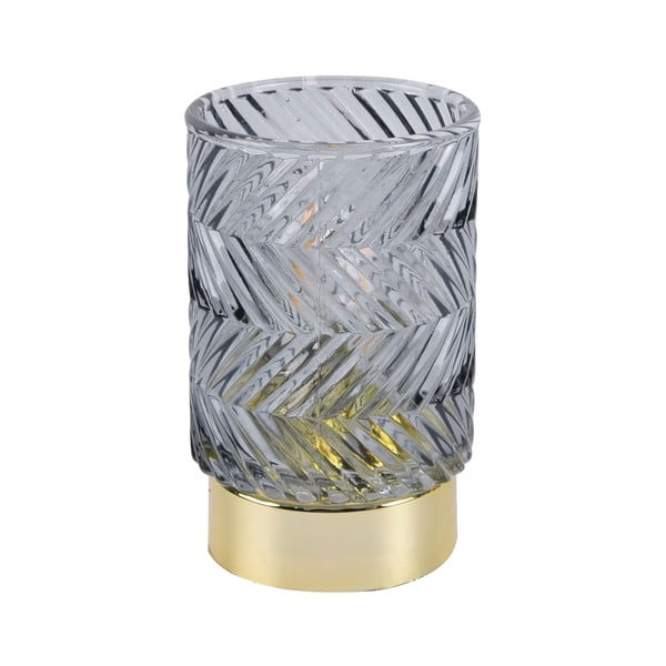 Pilka stiklinė LED šviesos dekoracija PT LIVING Zig Zag