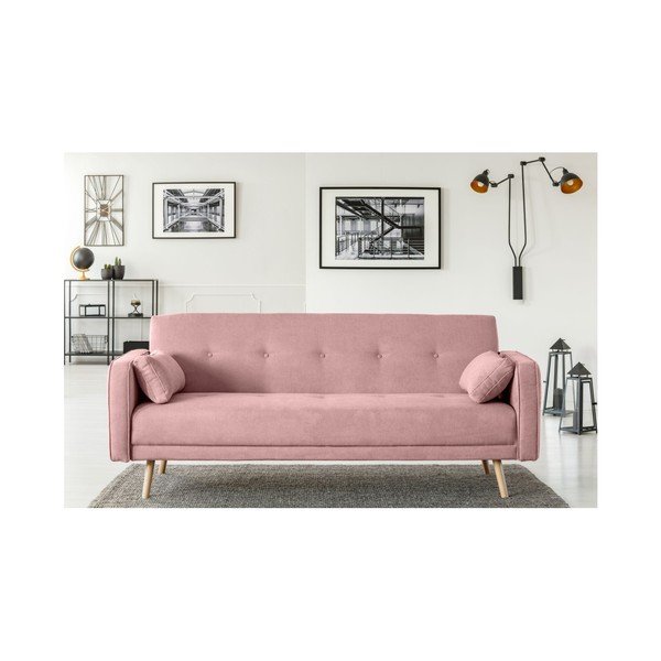 Rausva sofa-lova Cosmopolitan Design Stuttgart, 212 cm-image-4