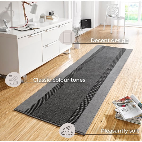 Pilkas kilimas Hanse Home Basic, 80 x 300 cm-image-4