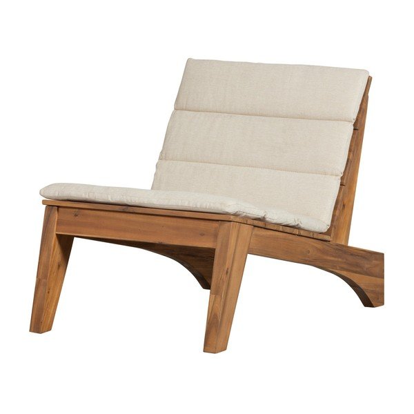 Medžio masyvo sodo krėslas kreminės spalvos/natūralios spalvos Kenai – Exotan