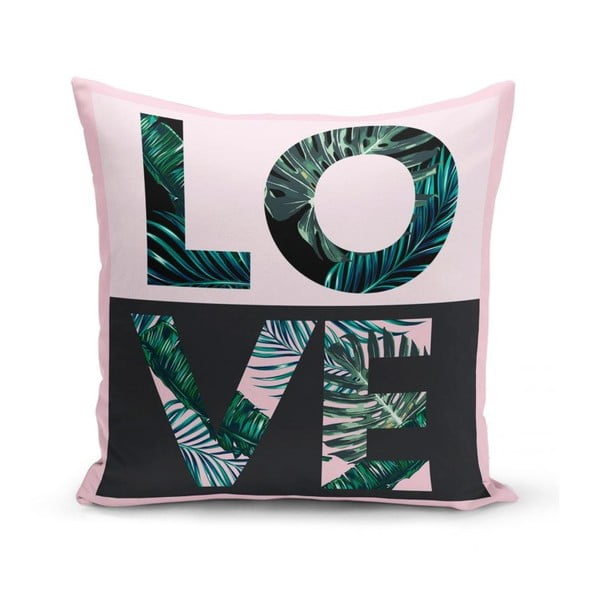 Minimalistiniai pagalvių užvalkalai Graphic Love, 45 x 45 cm