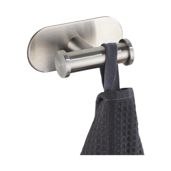 Wenko Turbo-Loc® Orea matinio nerūdijančio plieno dvigubas sieninis kabliukas-image-4