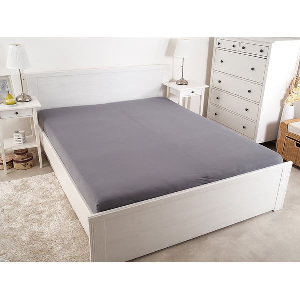 Paklodė tamsiai pilkos spalvos su guma 180x200 cm – B.E.S.-image-2