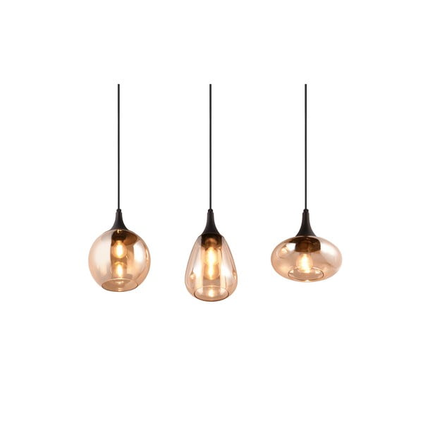 Kabantis šviestuvas juodos spalvos/oranžinės spalvos su stiklo gaubtu Lumina – Trio-image-3