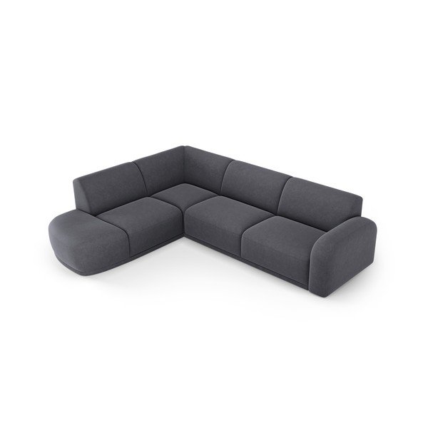 Iš velveto kampinė sofa pilkos spalvos Erin – Micadoni Home-image-4