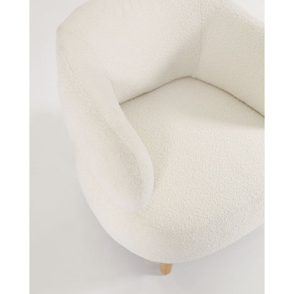 Baltas fotelis Luisa - Kave Home-image-2