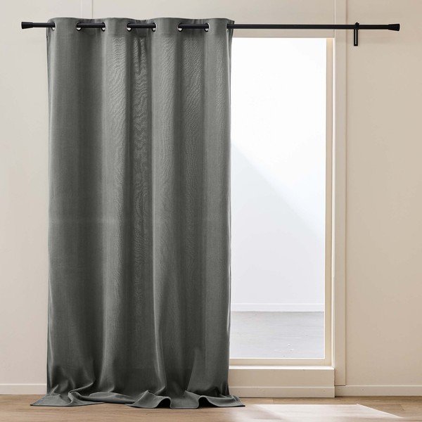 Antracito spalvos iš kordinio velveto termo užuolaida 140x260 cm Madison – douceur d'intérieur