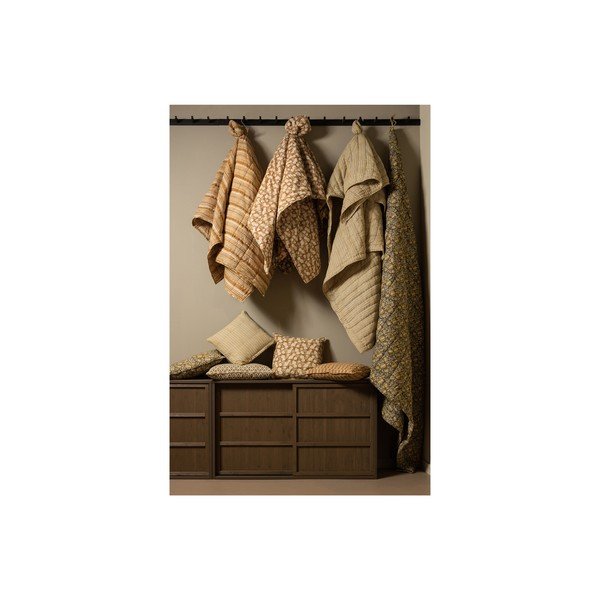 Iš medvilnės lovatiesė garstyčių spalvos dvigulei lovai 220x265 cm Chevron – BePureHome-image-2