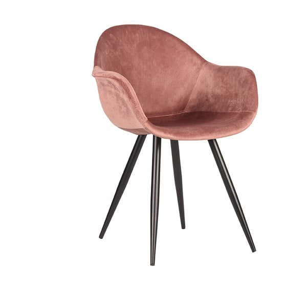 Valgomojo kėdės iš aksomo šviesiai rožinės spalvos 2 vnt. Forli – LABEL51