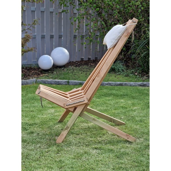 Natūralios spalvos medinė sodo kėdė Falun - Garden Pleasure-image-2