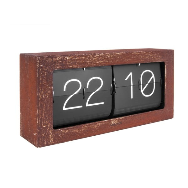 "Karlsson" stalo laikrodis "Flip Clock" dėžutėje