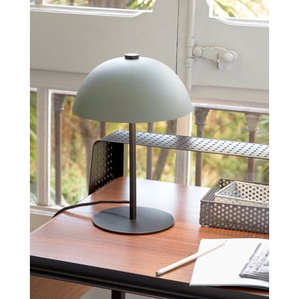 Žalias stalinis šviestuvas su metaliniu gaubtu (aukštis 33 cm) Aleyla - Kave Home-image-1