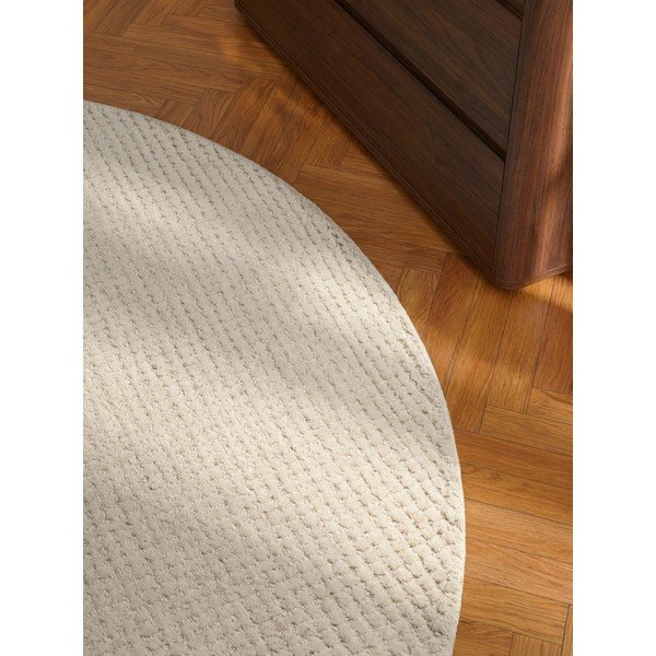 Kreminės spalvos iš vilnos apvalios formos kilimas ø 160 cm Eloise – Hanse Home-image-3