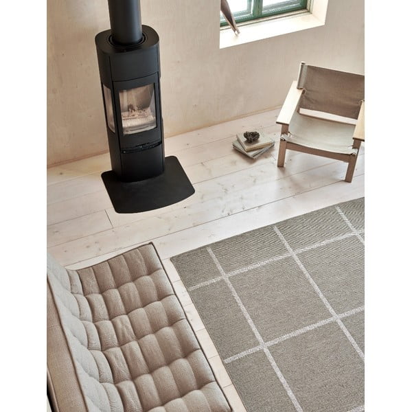 Smėlio spalvos lauko kilimas 70x150 cm Ada Dark Linen – Pappelina-image-1