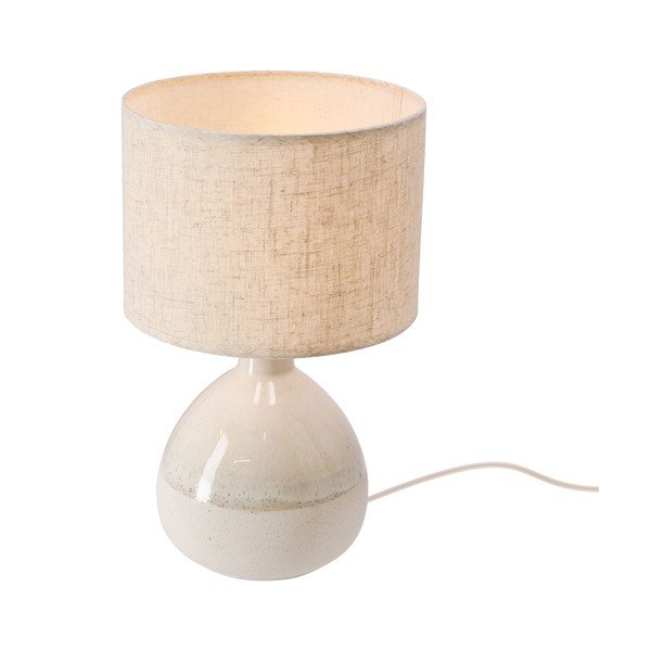 Smėlio spalvos stalinis šviestuvas (aukštis 41 cm) su tekstiliniu gaubtu Ardo – Candellux Lighting-image-1