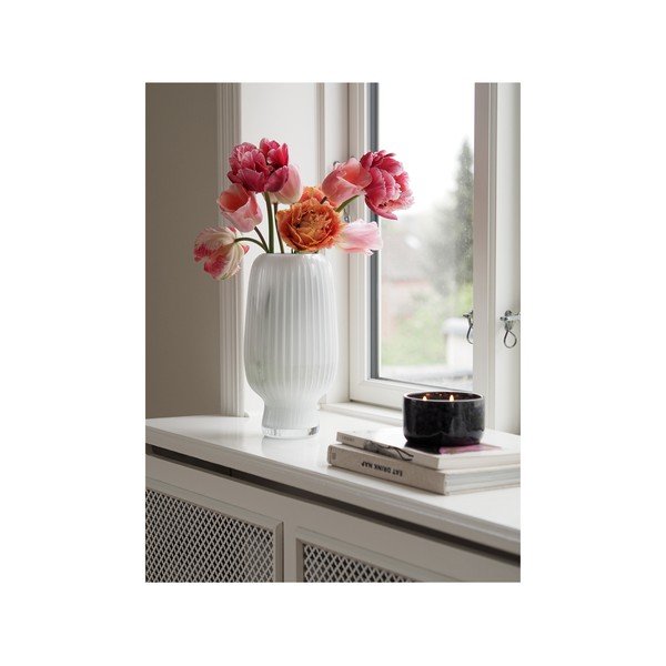 Baltos spalvos iš stiklo  vaza (aukštis 31,5 cm) Cuneo – Villa Collection-image-2