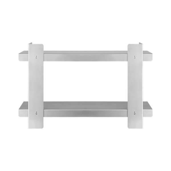 Sidabrinės spalvos iš metalo kelių aukštų sieninė lentyna 70 cm Tivo – noo.ma-image-3