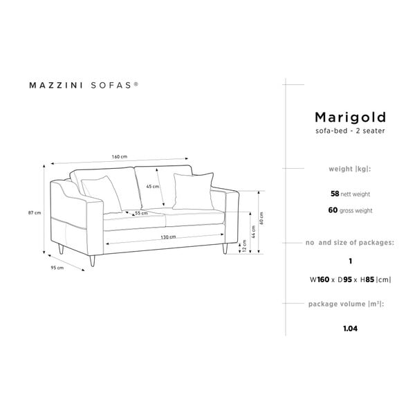Žalia dvivietė sofa Mazzini Sofos Marigold-image-2