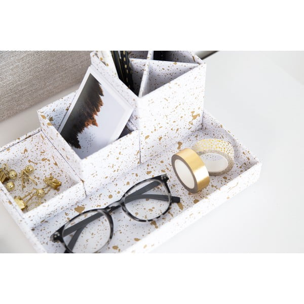 Aukso baltos spalvos 4 dalių pieštukinė su daiktadėže Bigso Box Of Sweden Lena-image-3