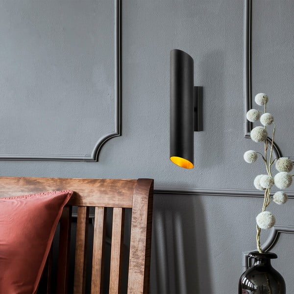 Sieninė lempa juodos spalvos/auksinės spalvos ø 8 cm Cut – Opviq lights-image-3